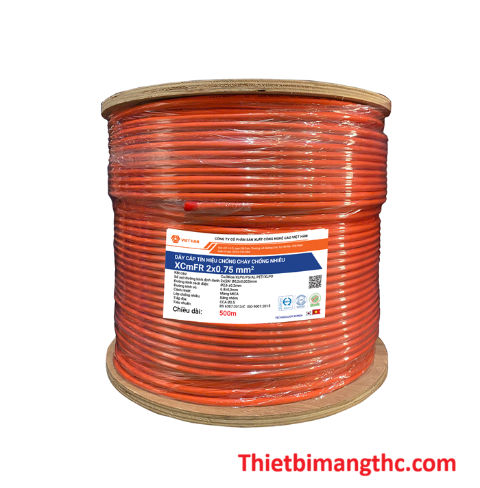 Cáp tín hiệu chống cháy chống nhiễu 2 x 0.75mm cao cấp